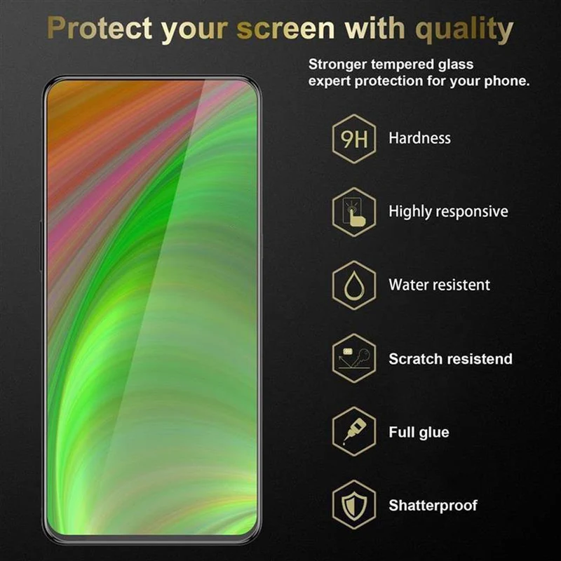 Cadorabo Panzer Folie kompatibel mit Lenovo Z5 PRO - Schutzfolie Gehärtetes (Tempered) Display-Schutzglas in 9H Härte mit 3D Touch Kompatibilität