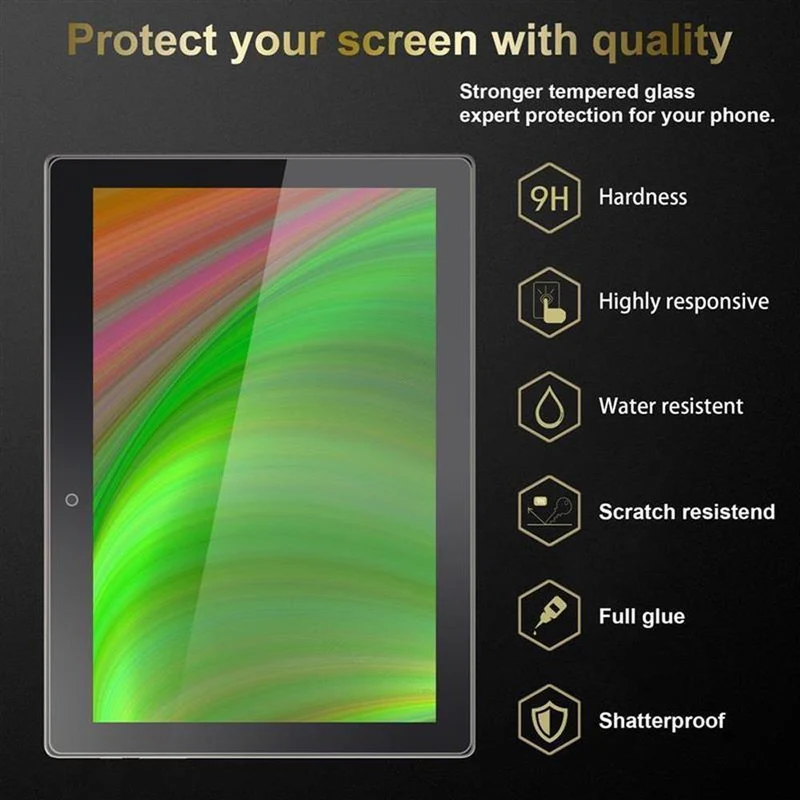 Cadorabo Panzer Folie kompatibel mit Lenovo Tab 3 10 Business (10.1 Zoll) Gehärtetes (Tempered) Display-Schutzglas in 9H Härte mit 3D Touch Kompatibilität