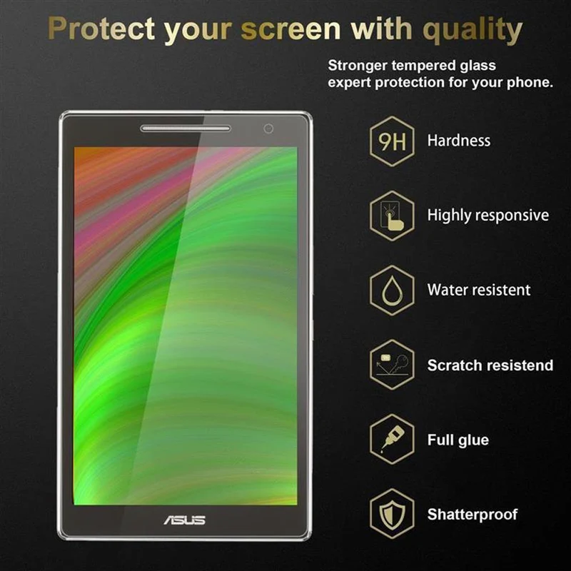 Cadorabo Panzer Folie kompatibel mit Asus ZenPad 8.0 (8.0 Zoll) Gehärtetes (Tempered) Display-Schutzglas in 9H Härte mit 3D Touch Kompatibilität