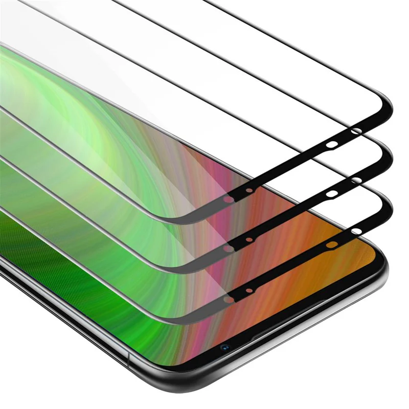 Cadorabo 3x Vollbild Panzer Folie kompatibel mit MEIZU 16S - Schutzfolie 3er Pack Gehärtetes (Tempered) Display-Schutzglas in 9H Härte mit 3D Touch