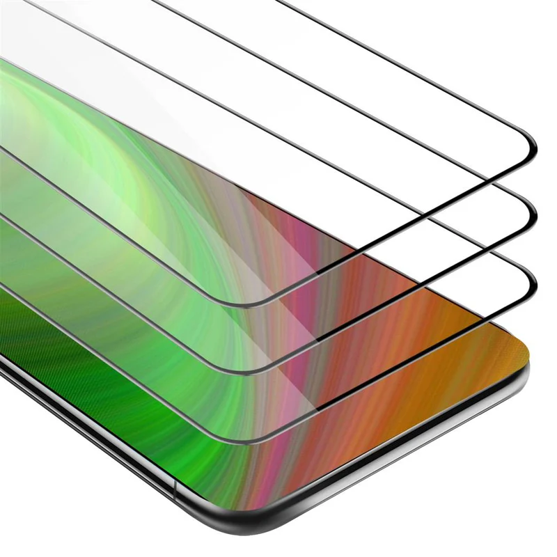 Cadorabo 3x Vollbild Panzer Folie kompatibel mit Lenovo Z5 PRO - Schutzfolie 3er Pack Gehärtetes (Tempered) Display-Schutzglas in 9H Härte mit 3D Touch