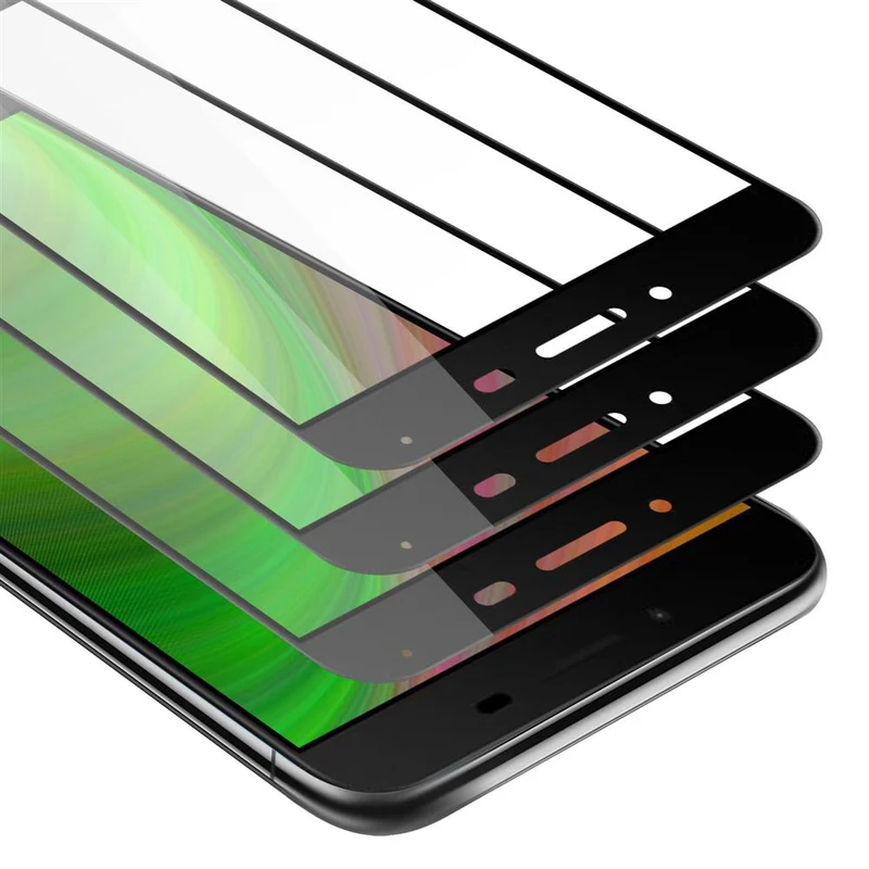 Cadorabo 3x Vollbild Panzer Folie kompatibel mit Asus ZenFone 3 MAX (5.5 Zoll) - Schutzfolie 3er Pack Gehärtetes (Tempered) Display-Schutzglas in 9H Härte mit 3D Touch