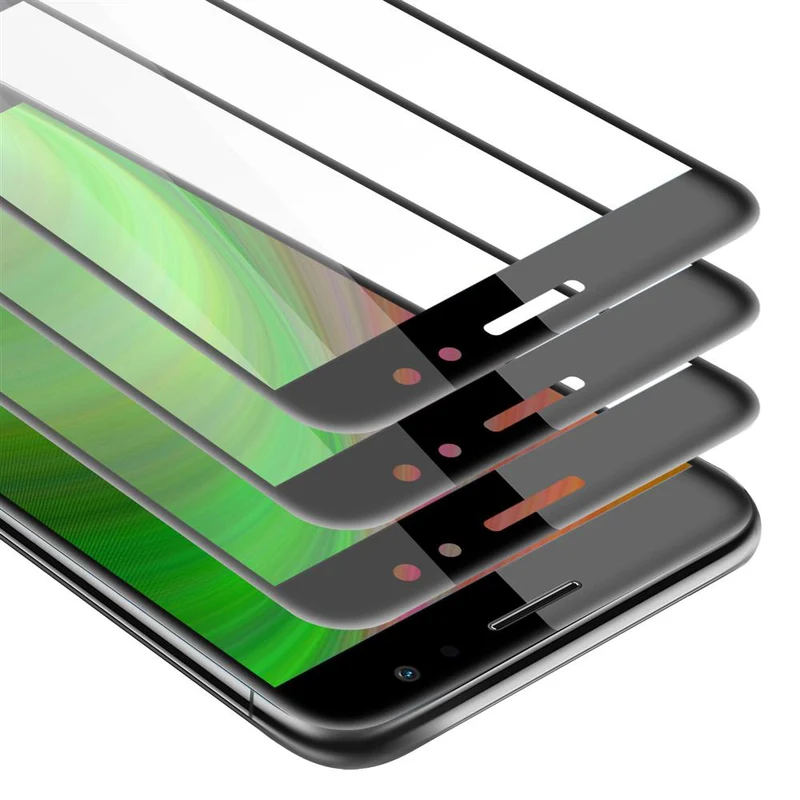 Cadorabo 3x Vollbild Panzer Folie kompatibel mit Huawei NOVA PLUS - Schutzfolie 3er Pack Gehärtetes (Tempered) Display-Schutzglas in 9H Härte mit 3D Touch