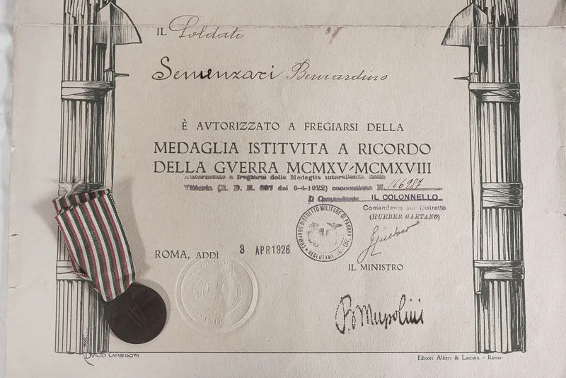 WW1 "Minted from Enemy Bronze" Medaille mit Zertifikat
