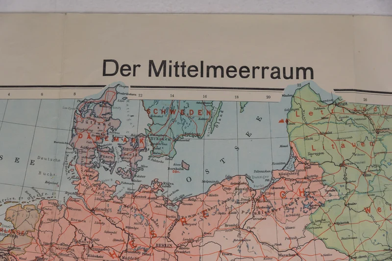 Karte von Europa und dem Mittelmeerraum in den 30er und 40er Jahren, Deutschland