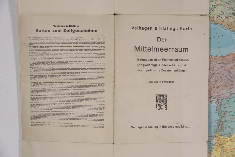 Karte von Europa und dem Mittelmeerraum in den 30er und 40er Jahren, Deutschland