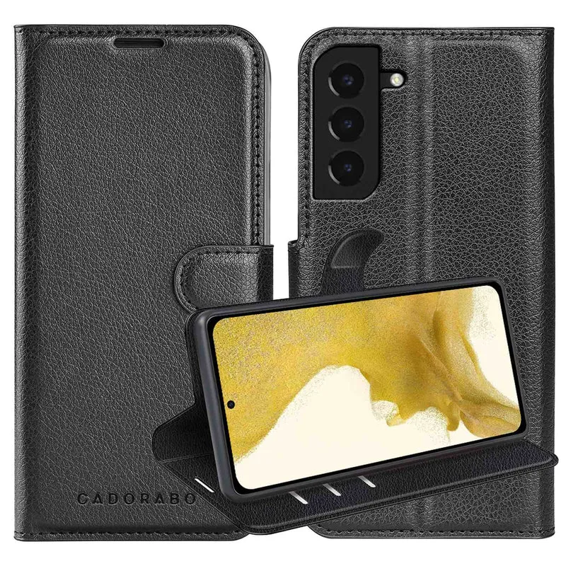 Cadorabo Hülle kompatibel mit Samsung Galaxy S22 PLUS Schutzhülle mit Magnetverschluss, Standfunktion und Kartenfach