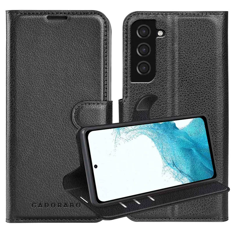 Cadorabo Hülle kompatibel mit Samsung Galaxy S22 Schutzhülle mit Magnetverschluss, Standfunktion und Kartenfach