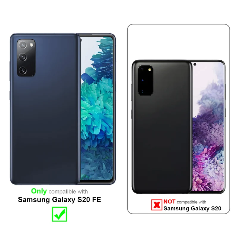 Cadorabo Hülle kompatibel mit Samsung Galaxy S20 FE Schutzhülle mit Magnetverschluss, Standfunktion und Kartenfach