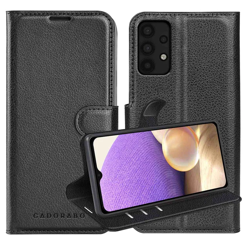 Cadorabo Hülle kompatibel mit Samsung Galaxy A32 5G Schutzhülle mit Magnetverschluss, Standfunktion und Kartenfach