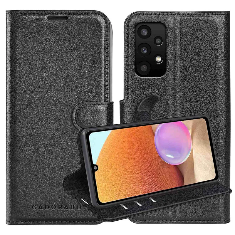 Cadorabo Hülle kompatibel mit Samsung Galaxy A32 4G Schutzhülle mit Magnetverschluss, Standfunktion und Kartenfach