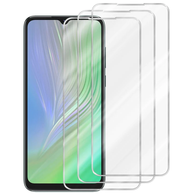 Cadorabo 3x Panzer Folie kompatibel mit Blackview A55 4G / Oscal C60 - Schutzfolie 3er Pack Gehärtetes (Tempered) Display-Schutzglas in 9H Härte mit 3D Touch Kompatibilität