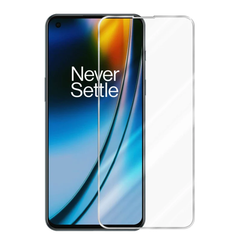 Cadorabo Panzer Folie kompatibel mit OnePlus Nord 2 5G - Schutzfolie Gehärtetes (Tempered) Display-Schutzglas in 9H Härte mit 3D Touch Kompatibilität