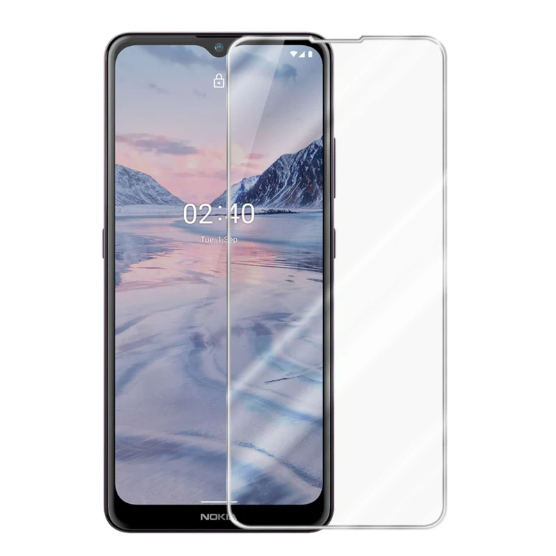 Cadorabo Panzer Folie kompatibel mit Nokia 2,4 - Schutzfolie Gehärtetes (Tempered) Display-Schutzglas in 9H Härte mit 3D Touch Kompatibilität