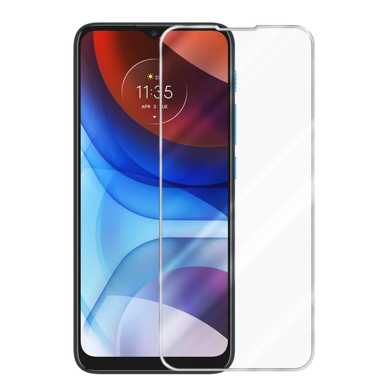 Cadorabo Panzer Folie kompatibel mit Motorola MOTO E7 POWER / E7i POWER - Schutzfolie Gehärtetes (Tempered) Display-Schutzglas in 9H Härte mit 3D Touch Kompatibilität