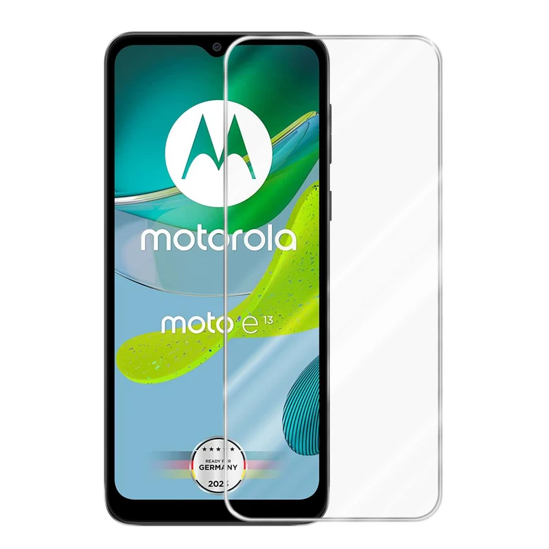 Cadorabo Panzer Folie kompatibel mit Motorola MOTO E13 - Schutzfolie Gehärtetes (Tempered) Display-Schutzglas in 9H Härte mit 3D Touch Kompatibilität