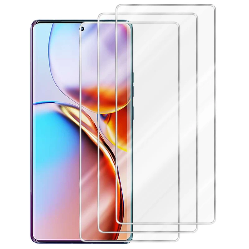 Cadorabo 3x Panzer Folie kompatibel mit Motorola EDGE 40 PRO - Schutzfolie 3er Pack Gehärtetes (Tempered) Display-Schutzglas in 9H Härte mit 3D Touch Kompatibilität