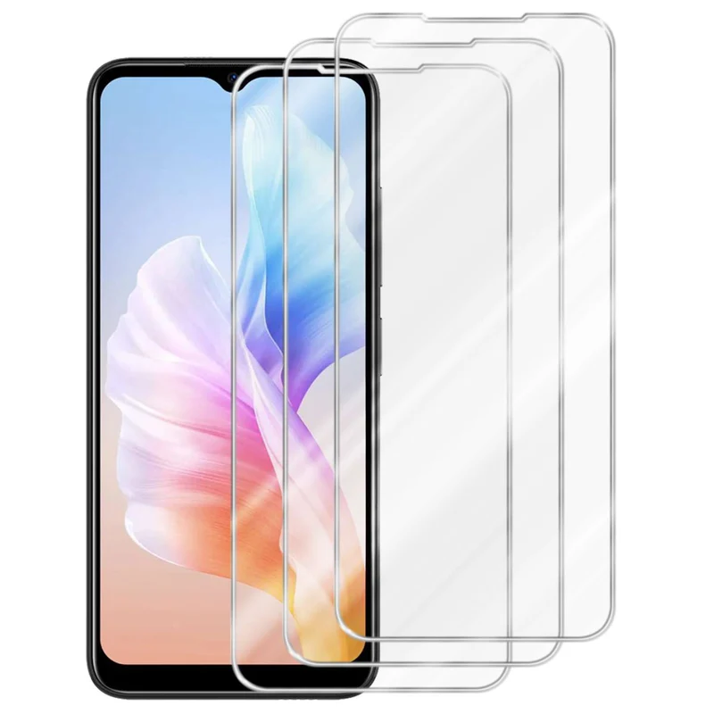 Cadorabo 3x Panzer Folie kompatibel mit Doogee X98 / X98 PRO - Schutzfolie 3er Pack Gehärtetes (Tempered) Display-Schutzglas in 9H Härte mit 3D Touch Kompatibilität