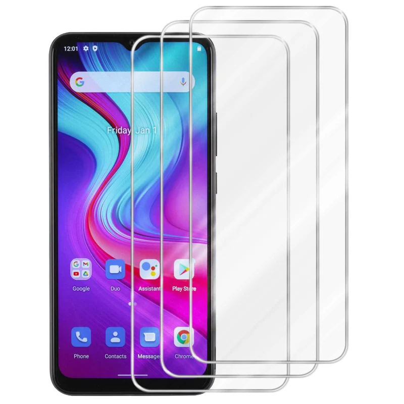 Cadorabo 3x Panzer Folie kompatibel mit Doogee X96 / X96 PRO - Schutzfolie 3er Pack Gehärtetes (Tempered) Display-Schutzglas in 9H Härte mit 3D Touch Kompatibilität