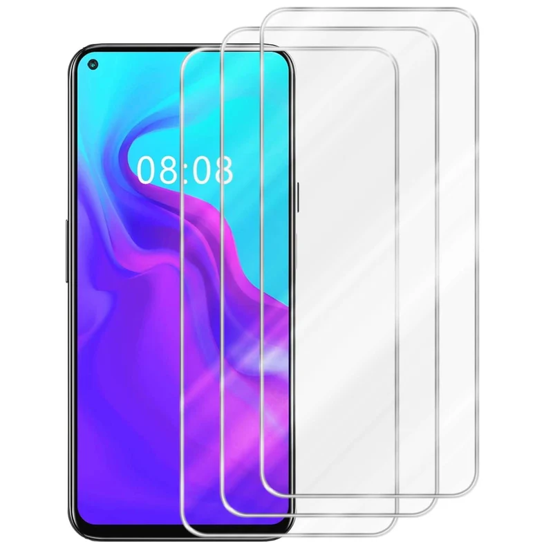 Cadorabo 3x Panzer Folie kompatibel mit Cubot X30 - Schutzfolie 3er Pack Gehärtetes (Tempered) Display-Schutzglas in 9H Härte mit 3D Touch Kompatibilität