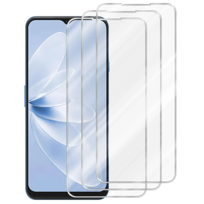 Cadorabo 3x Panzer Folie kompatibel mit Cubot P80 - Schutzfolie 3er Pack Gehärtetes (Tempered) Display-Schutzglas in 9H Härte mit 3D Touch Kompatibilität