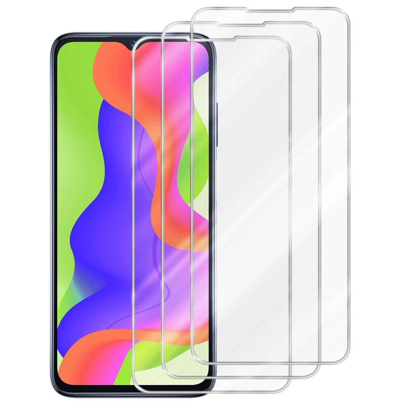 Cadorabo 3x Panzer Folie kompatibel mit Cubot P60 - Schutzfolie 3er Pack Gehärtetes (Tempered) Display-Schutzglas in 9H Härte mit 3D Touch Kompatibilität