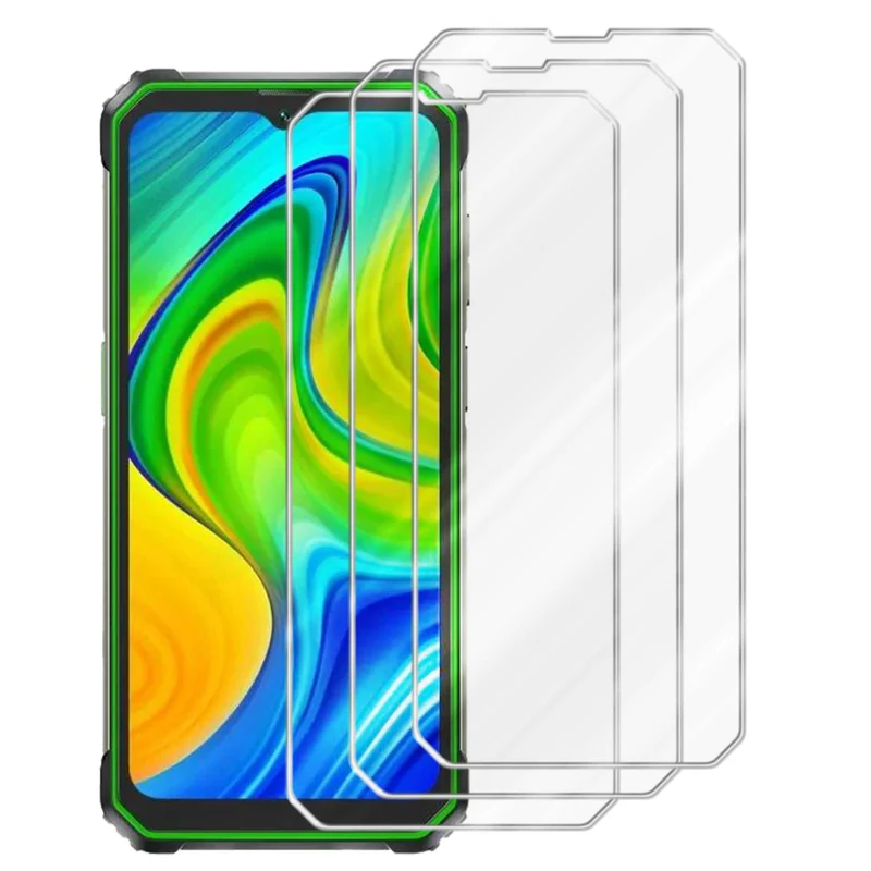 Cadorabo 3x Panzer Folie kompatibel mit Blackview BV9200 - Schutzfolie 3er Pack Gehärtetes (Tempered) Display-Schutzglas in 9H Härte mit 3D Touch Kompatibilität