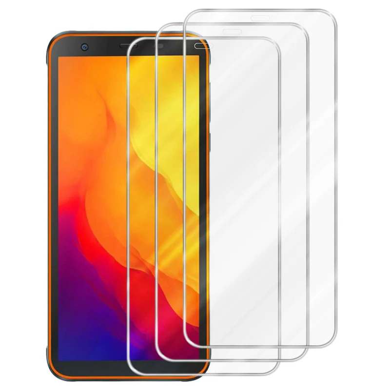 Cadorabo 3x Panzer Folie kompatibel mit Blackview BV6300 PRO - Schutzfolie 3er Pack Gehärtetes (Tempered) Display-Schutzglas in 9H Härte mit 3D Touch Kompatibilität