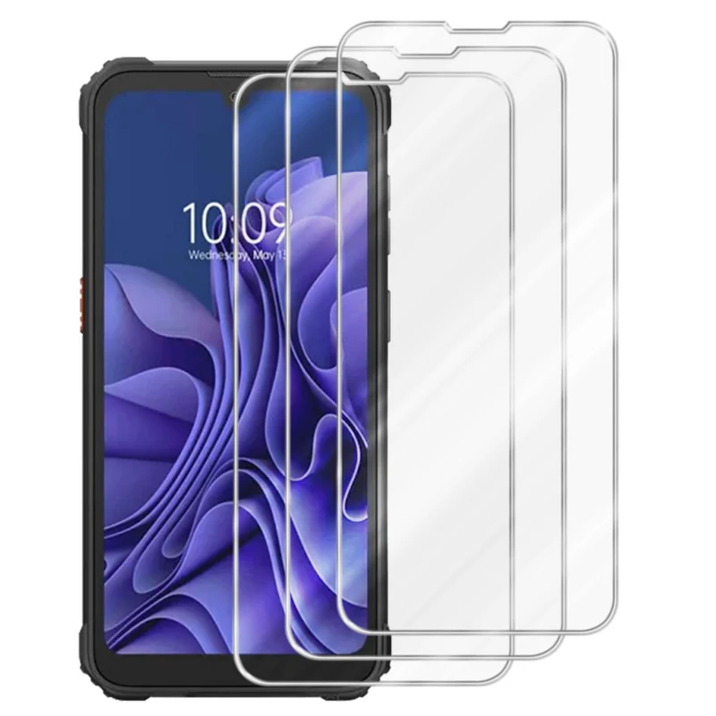 Cadorabo 3x Panzer Folie kompatibel mit Blackview BV5300 / BV5300 PRO - Schutzfolie 3er Pack Gehärtetes (Tempered) Display-Schutzglas in 9H Härte mit 3D Touch Kompatibilität