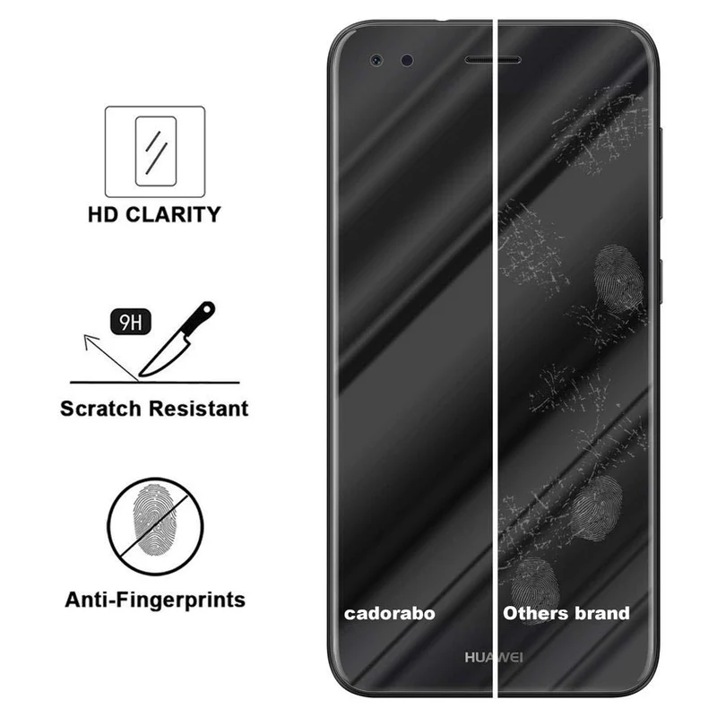 Cadorabo Panzer Folie kompatibel mit Huawei Y6 PRO 2017 - Schutzfolie Gehärtetes (Tempered) Display-Schutzglas in 9H Härte mit 3D Touch Kompatibilität