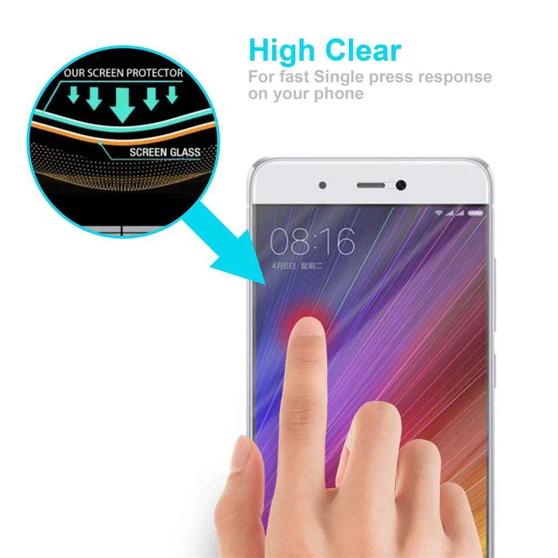 Cadorabo Panzer Folie kompatibel mit Xiaomi Mi 5s - Schutzfolie Gehärtetes (Tempered) Display-Schutzglas in 9H Härte mit 3D Touch Kompatibilität
