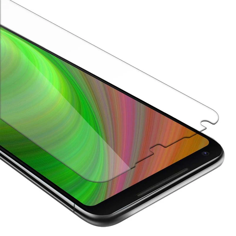 Cadorabo Panzer Folie kompatibel mit Google PIXEL 2 XL - Schutzfolie Gehärtetes (Tempered) Display-Schutzglas in 9H Härte mit 3D Touch Kompatibilität