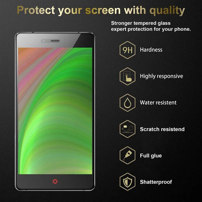 Cadorabo Panzer Folie kompatibel mit ZTE Nubia Z9 MAX - Schutzfolie Gehärtetes (Tempered) Display-Schutzglas in 9H Härte mit 3D Touch Kompatibilität