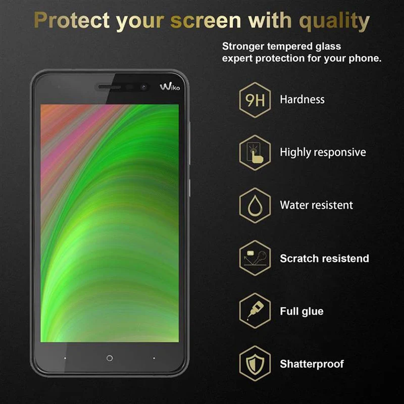 Cadorabo Panzer Folie kompatibel mit WIKO LENNY 4 PLUS - Schutzfolie Gehärtetes (Tempered) Display-Schutzglas in 9H Härte mit 3D Touch Kompatibilität