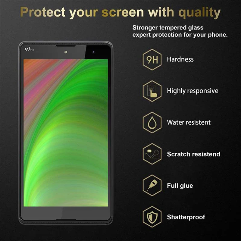 Cadorabo Panzer Folie kompatibel mit WIKO ROBBY - Schutzfolie Gehärtetes (Tempered) Display-Schutzglas in 9H Härte mit 3D Touch Kompatibilität