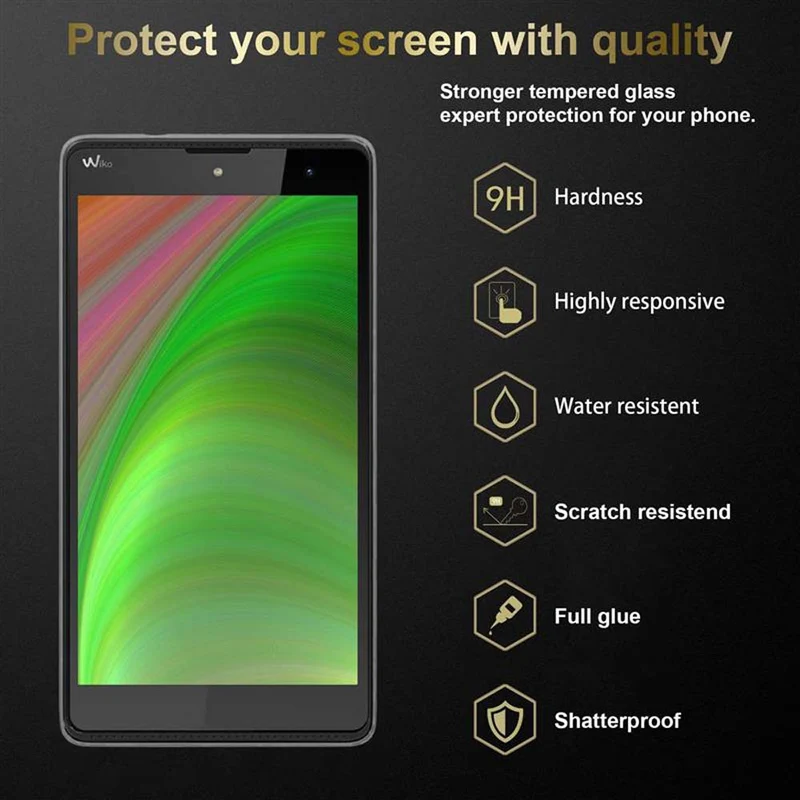 Cadorabo Panzer Folie kompatibel mit WIKO JERRY 2 - Schutzfolie Gehärtetes (Tempered) Display-Schutzglas in 9H Härte mit 3D Touch Kompatibilität