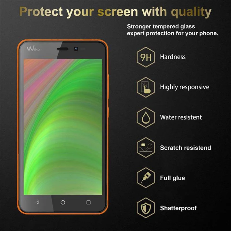 Cadorabo Panzer Folie kompatibel mit WIKO FREDDY - Schutzfolie Gehärtetes (Tempered) Display-Schutzglas in 9H Härte mit 3D Touch Kompatibilität