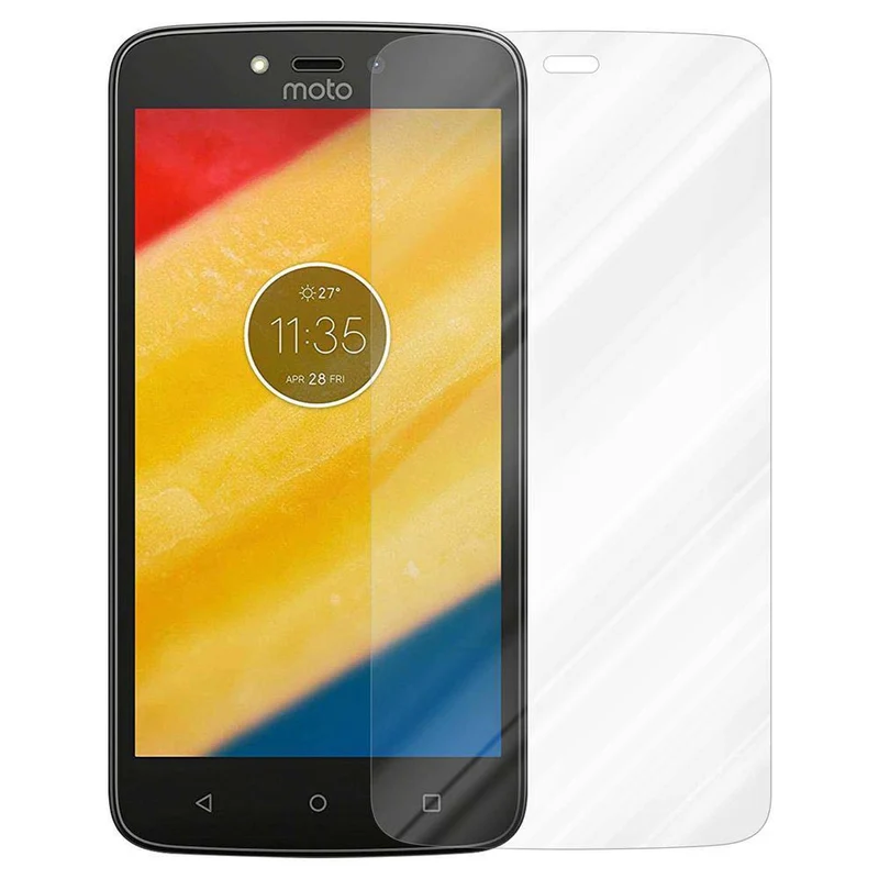 Cadorabo Panzer Folie kompatibel mit Motorola MOTO C PLUS - Schutzfolie Gehärtetes (Tempered) Display-Schutzglas in 9H Härte mit 3D Touch Kompatibilität