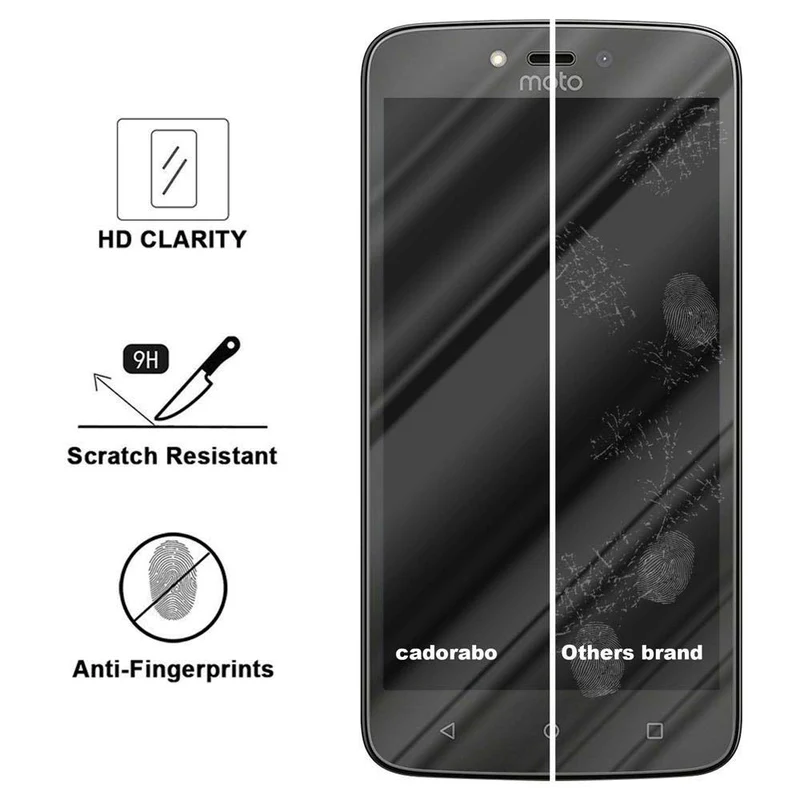 Cadorabo Panzer Folie kompatibel mit Motorola MOTO C PLUS - Schutzfolie Gehärtetes (Tempered) Display-Schutzglas in 9H Härte mit 3D Touch Kompatibilität