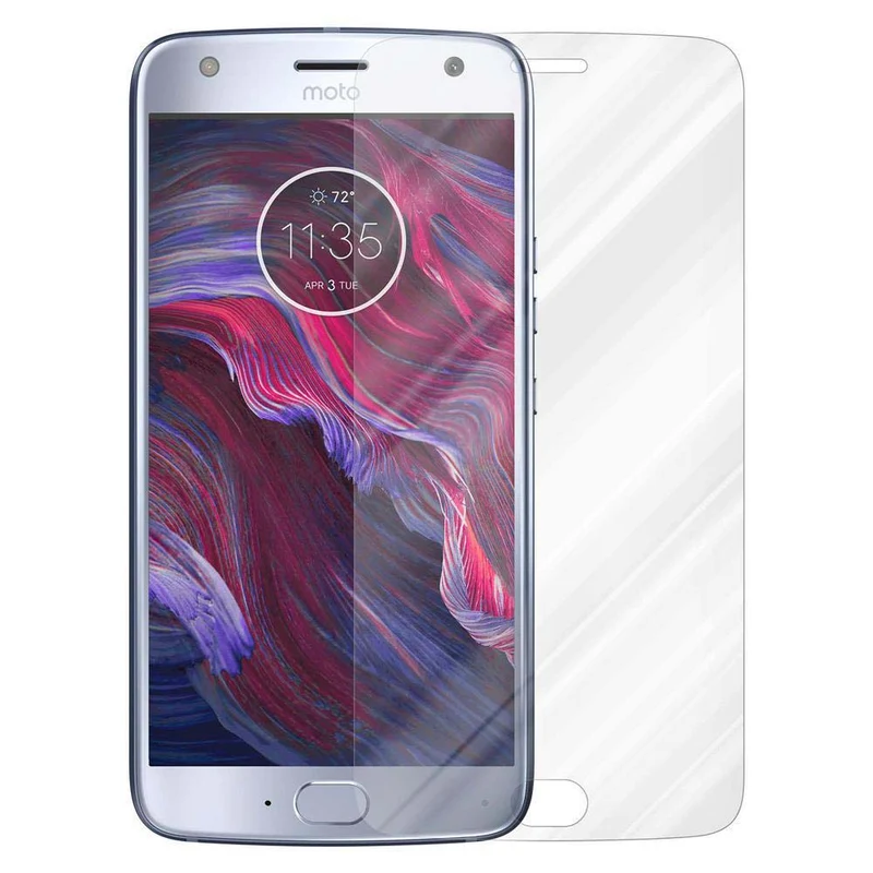 Cadorabo Panzer Folie kompatibel mit Motorola MOTO X4 - Schutzfolie Gehärtetes (Tempered) Display-Schutzglas in 9H Härte mit 3D Touch Kompatibilität