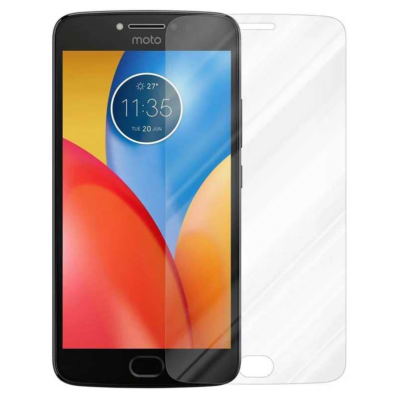 Cadorabo Panzer Folie kompatibel mit Motorola MOTO E4 PLUS - Schutzfolie Gehärtetes (Tempered) Display-Schutzglas in 9H Härte mit 3D Touch Kompatibilität