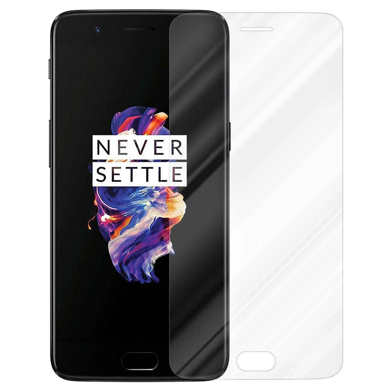 Cadorabo Panzer Folie kompatibel mit OnePlus 5 - Schutzfolie Gehärtetes (Tempered) Display-Schutzglas in 9H Härte mit 3D Touch Kompatibilität
