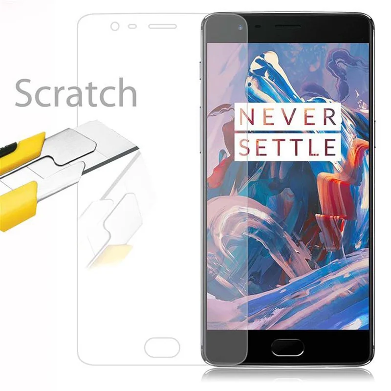 Cadorabo Panzer Folie kompatibel mit OnePlus 3 / 3T - Schutzfolie Gehärtetes (Tempered) Display-Schutzglas in 9H Härte mit 3D Touch Kompatibilität