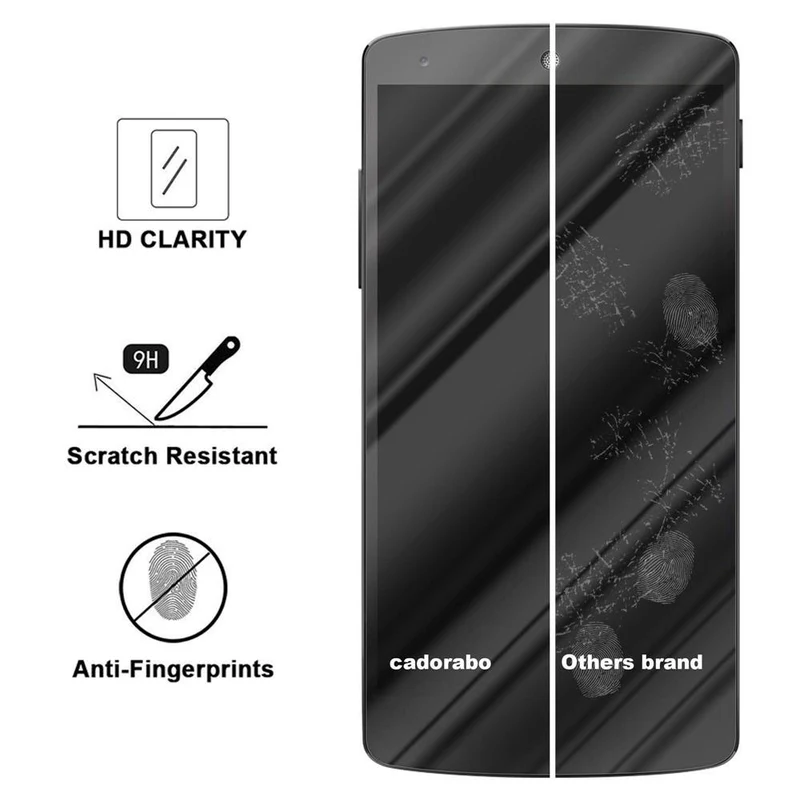 Cadorabo Panzer Folie kompatibel mit LG Google NEXUS 5 - Schutzfolie Gehärtetes (Tempered) Display-Schutzglas in 9H Härte mit 3D Touch Kompatibilität