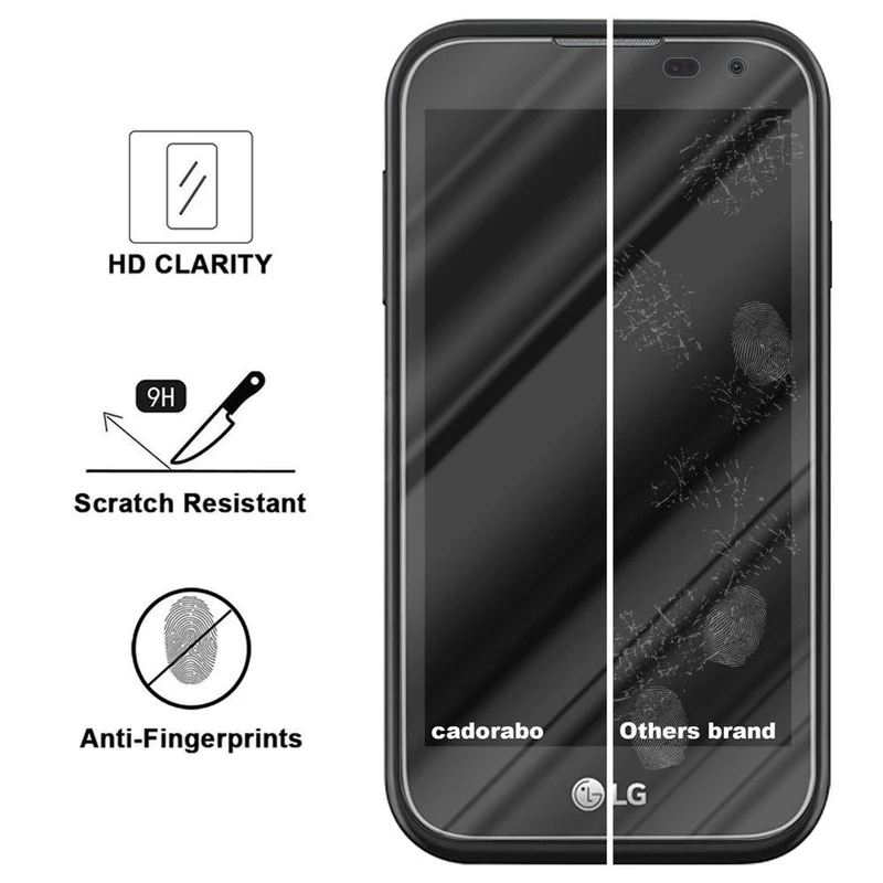 Cadorabo Panzer Folie kompatibel mit LG K3 2017 - Schutzfolie Gehärtetes (Tempered) Display-Schutzglas in 9H Härte mit 3D Touch Kompatibilität