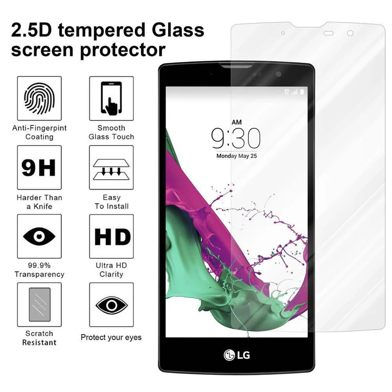 Cadorabo Panzer Folie kompatibel mit LG G4C / G4 MINI / MAGNA - Schutzfolie Gehärtetes (Tempered) Display-Schutzglas in 9H Härte mit 3D Touch Kompatibilität