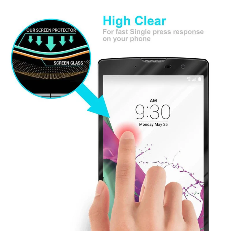 Cadorabo Panzer Folie kompatibel mit LG G4C / G4 MINI / MAGNA - Schutzfolie Gehärtetes (Tempered) Display-Schutzglas in 9H Härte mit 3D Touch Kompatibilität