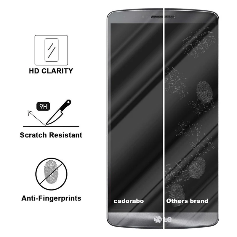 Cadorabo Panzer Folie kompatibel mit LG G3 - Schutzfolie Gehärtetes (Tempered) Display-Schutzglas in 9H Härte mit 3D Touch Kompatibilität