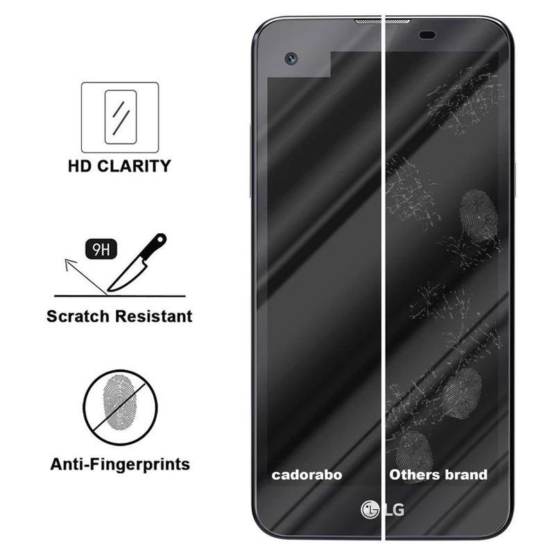 Cadorabo Panzer Folie kompatibel mit LG X SCREEN - Schutzfolie Gehärtetes (Tempered) Display-Schutzglas in 9H Härte mit 3D Touch Kompatibilität