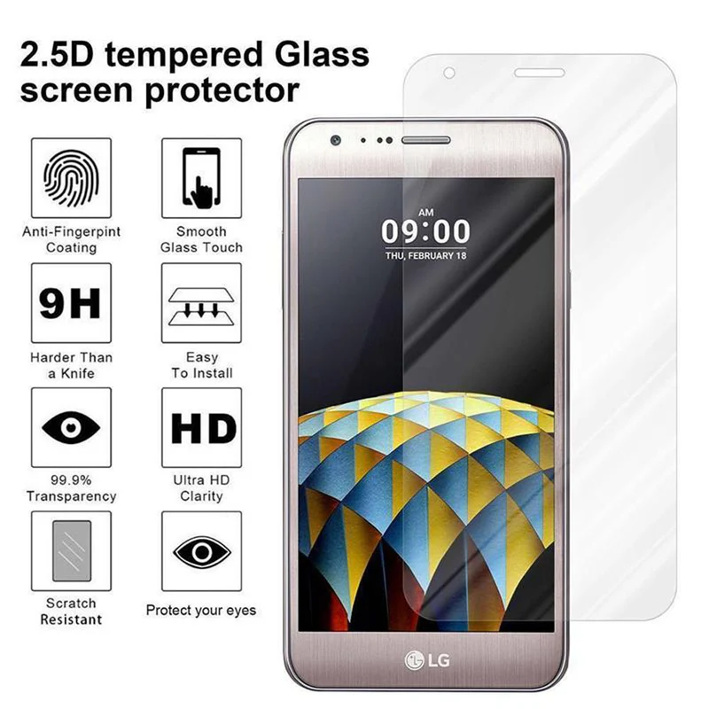 Cadorabo Panzer Folie kompatibel mit LG X CAM - Schutzfolie Gehärtetes (Tempered) Display-Schutzglas in 9H Härte mit 3D Touch Kompatibilität